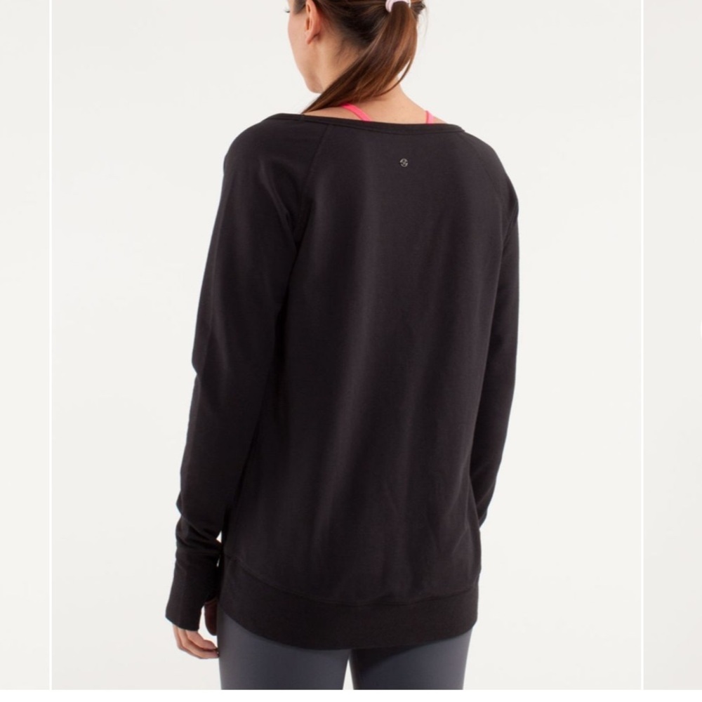 lululemon athletica Meditate Pullover Black Crew Neck Sweater